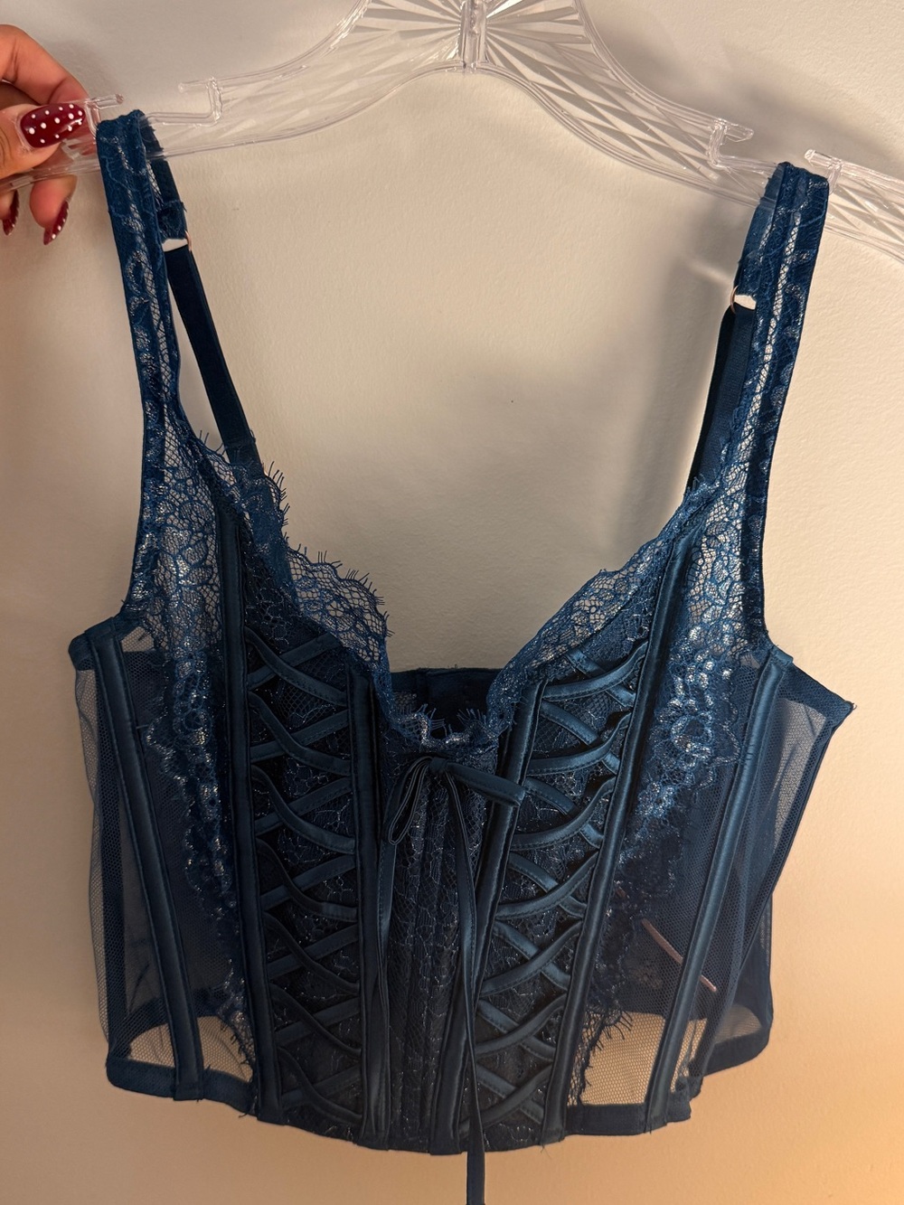 Victoria's Secret Teal Lace Corset Bustier
